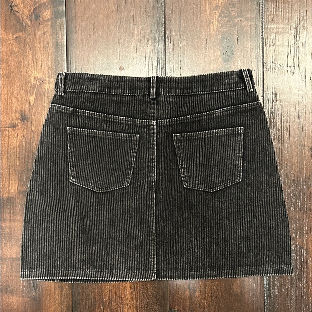 She + Sky Black Corduroy Mini Skirt - Picture 2 of 2